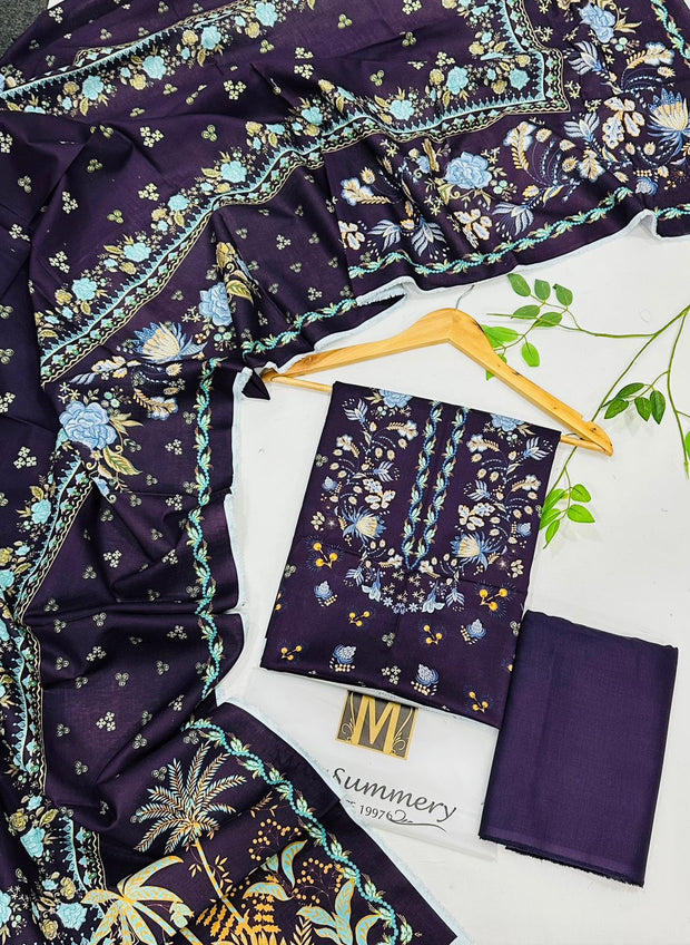 Amethyst  MAUSSUMERY KHADAR 3 PC