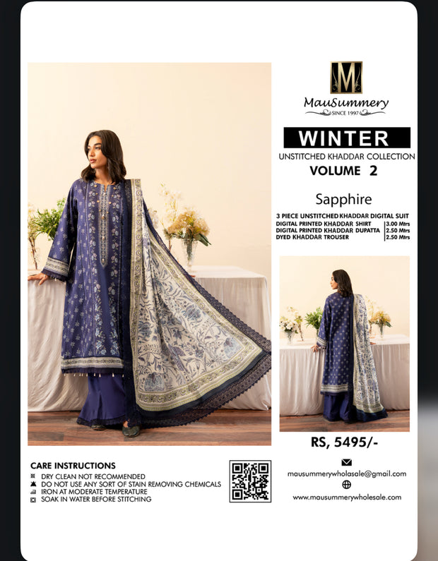 Sapphire MAUSSUMERY KHADAR 3 PC