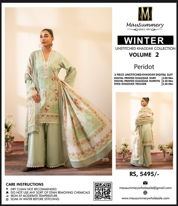 Peridot MAUSSUMERY KHADAR 3 PC